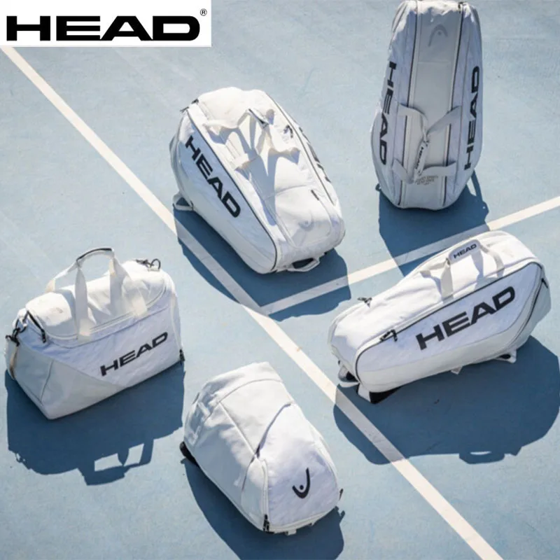 HEAD PRO X Djokovic Tennis Backpack 2023 Spring Summer 6R 9R 12R Racket Space Squash Padel Tennis Bag Shoes Storage Shoulder Bag