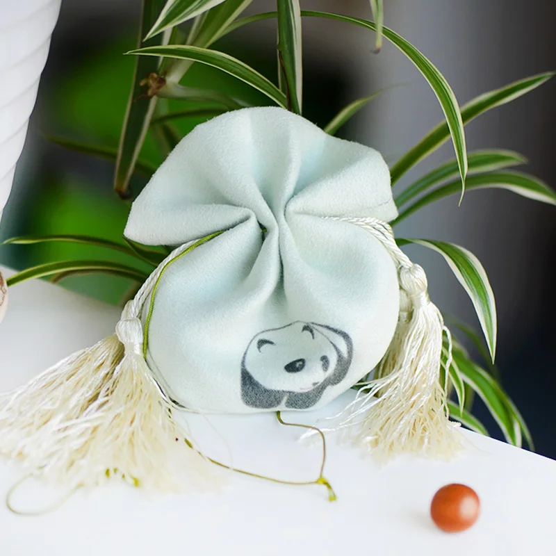 

Новый стиль Саше DIY материал мешок, ручная вышивка старинного стиля саше, кошелек с рисунком панды 0, базовый включает 1 на 1 видео