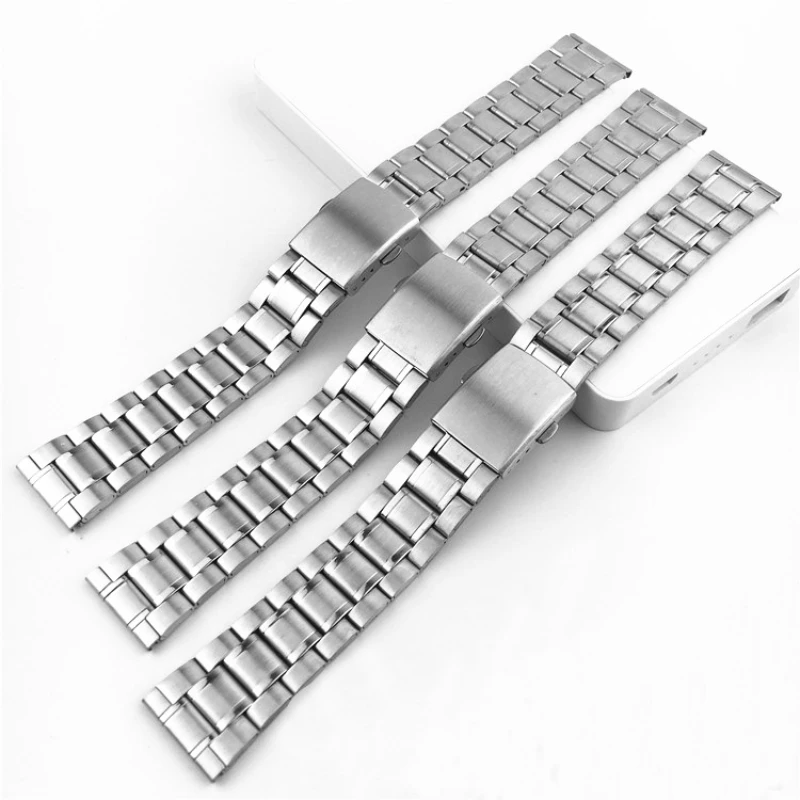 Elegant Stainless Steel Bracelet Watch Band with Secure Folding Clasp