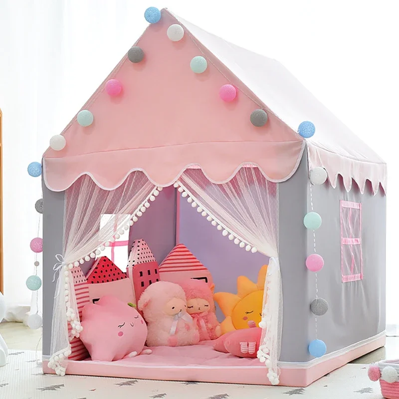 Kids Toy Tent 1.35M Wigwam Folding Girl Princess Castle for Child Room Decor toy tent children toy tent
