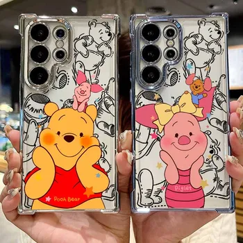 Cute Winnie the Pooh For Samsung S26 S25 Edge S24 S23 S22 S21 S20 Note 20 Ultra Plus Lite Anti-Fall Phone Case 1