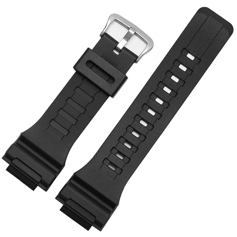 Enhanced Silicone Resin Watch Strap, 18mm Wide - Comfortable Soft Black Band for Unisex Watches