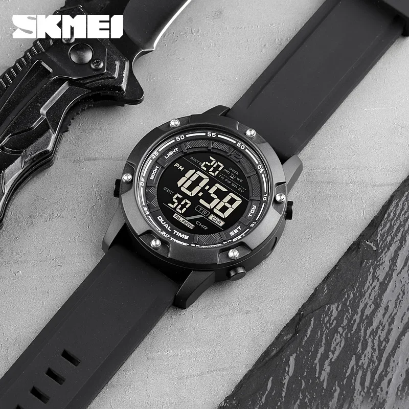 SKMEI 1762 100M Waterproof Digital Military Sport Watch for Men Countdown Mens Wristwatches Electronic Clock 1793 Reloj Masculio 4