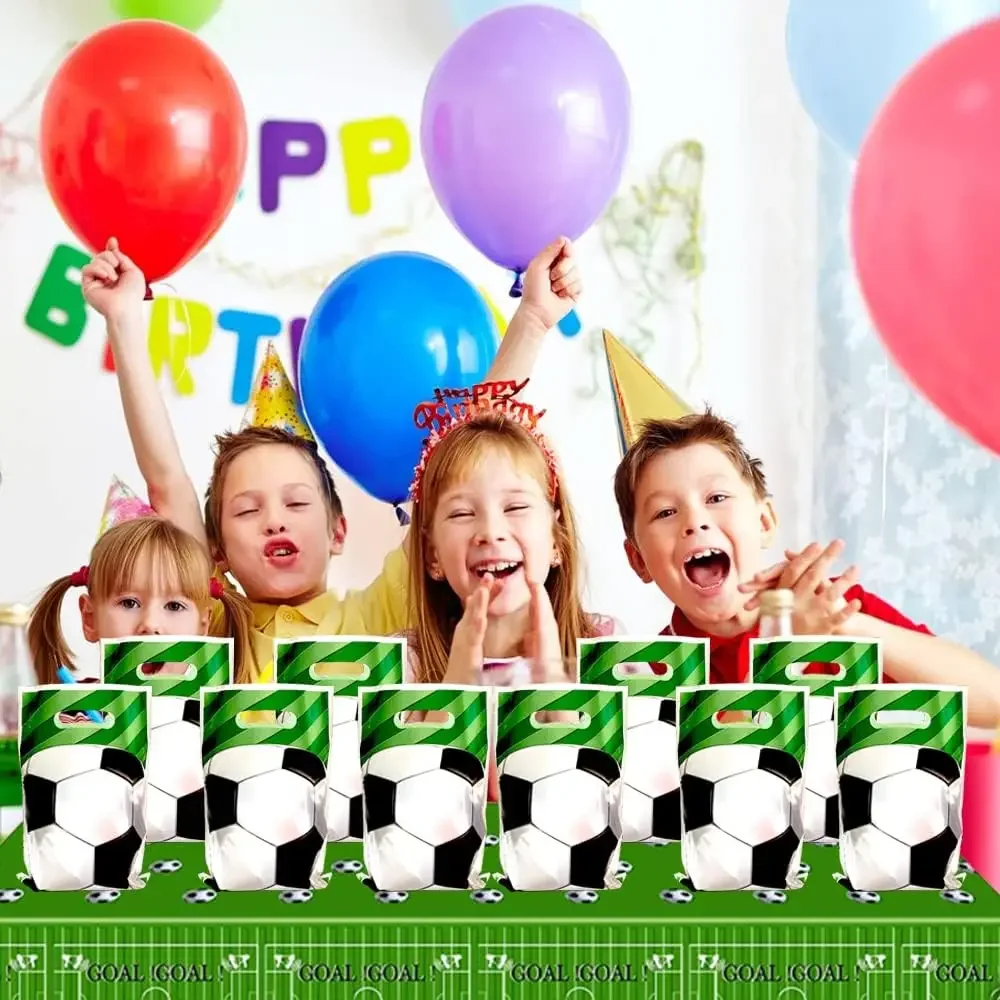 20pcs 축구 파티 가방 축구 선물 가방 축구 달콤한 가방 축구 가방 파티는 어린이를위한 용품을 선호합니다 생일 크리스마스