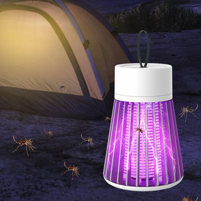 Néma Szúnyog Gyilkos Lámpa Elektromos Antimoszkitók Led Éjszakai Könnyű Usb Újratölthető Légybogár Rovargyilkos Csapda A Hálószobához - Image 3