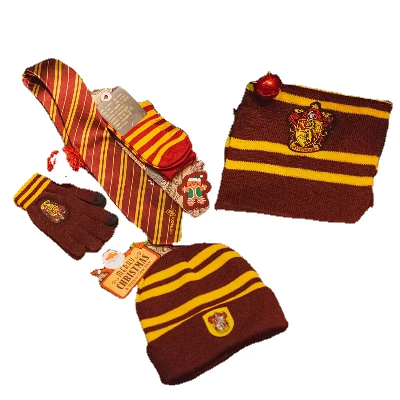 Harries Potters Suits Slytherin Scarves Student Hats Gloves Tie Couple Gifts Fall Winter Christmas