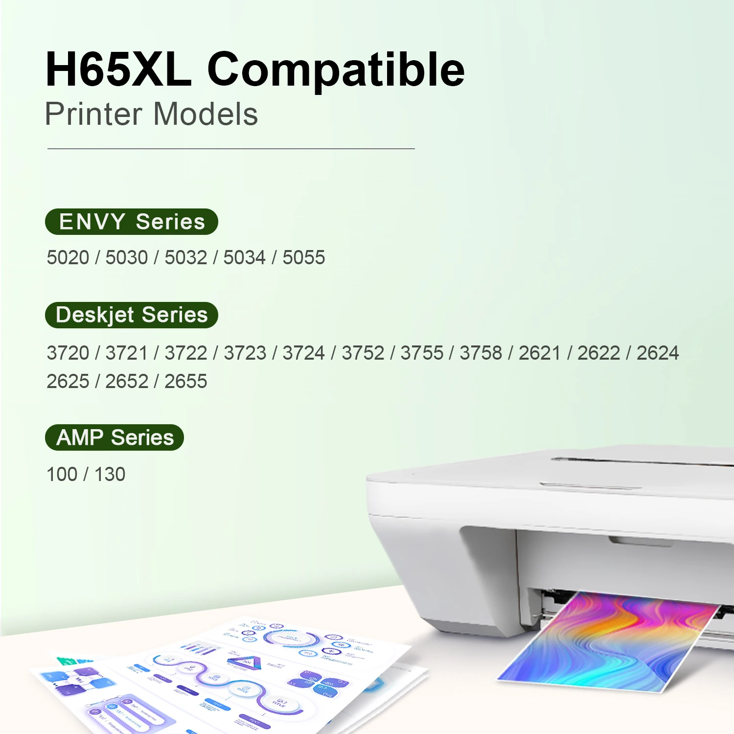 Ink cartridge 65XL Compatible for HP 65 for HP 65XL Envy 5010 5020 5030 5032 5052 5055 2625 2628 Printer printer supplies ink cartridge inkjet ink cartridge