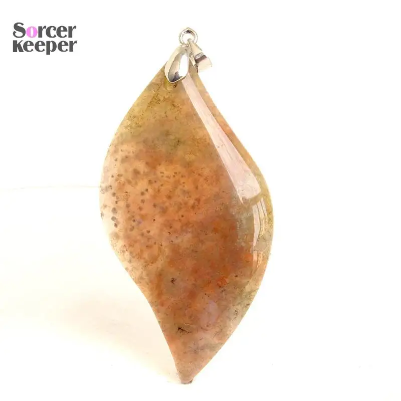 

Ожерелья с цепочкой для женщин и мужчин, оптовая продажа, натуральный морекур, мох, агат, камень для изготовления ювелирных изделий BM416