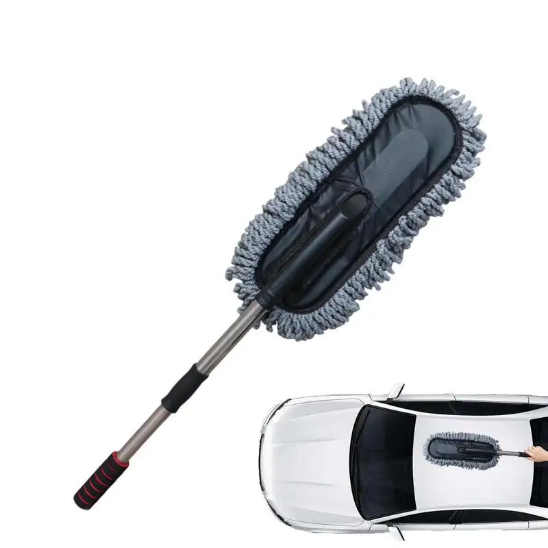 

Car Duster Brush Microfiber Detailing Mop Cleaning Brush For Car Dust Removal Multifunctional Automotive Dust Remover For RV