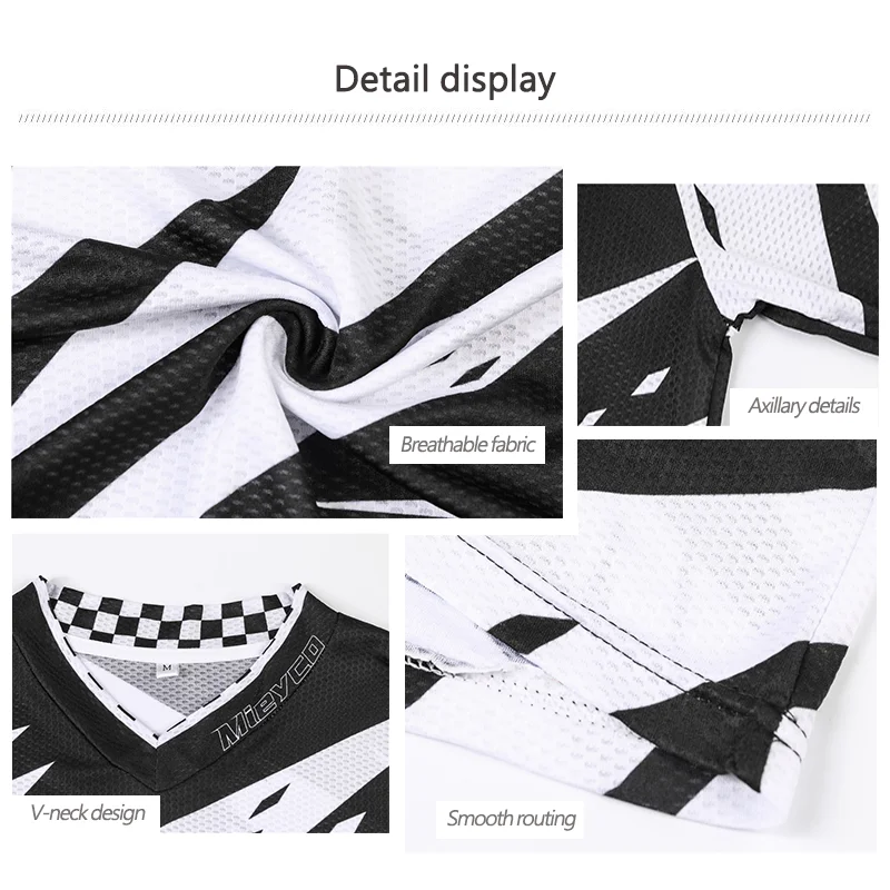 Herren Mountainbike Downhill Jersey Motorrad Quick Dry Jersey DH Shirt Fahrradbekleidung MTB Motocross T-Shirts Ropa Ciclismo – Detail 7