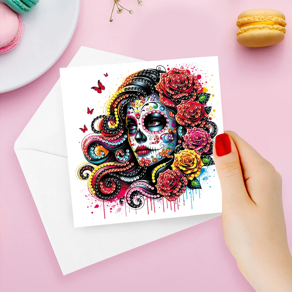 Colorful DIY Diamond Painting Greeting Cards Set