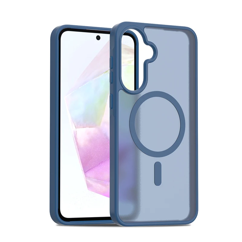 Enhanced Anti-Drop Magnetic Phone Case with Matte Translucent Finish