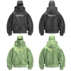 Y2K Ninja Hoodie Gothic Trendy Double Hat Design Functional Streetwear Vintage High Street Men Women Oversized Casual Pullover 1
