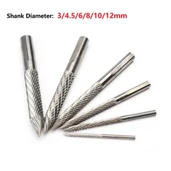 58 - 108mm Air Drill Tire Repair Tool Tungsten Steel Drilling 3mm -12mm Shank Fish Scale Cutting Edge Triangular Rhombus