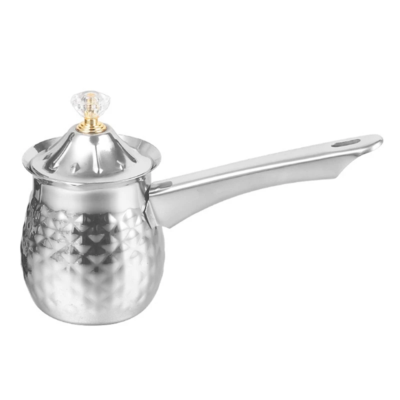 Mini Turkish Coffee Pot Tea Pot Quick Heating Coffee Heating Pan Milk  Warmer Butter Warmer Pot Milk Melting Pot for Men and Women