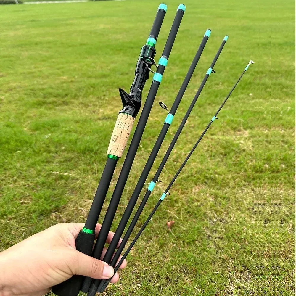 4 Sections Spinning Fishing Rod M Power Carbon Casting Fishing Rod 1.65m/1.8m/2.1m Portable Carbon Fiber Fishing Pole
