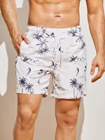 Men's 3d Coconut Tree Printed Swimsuit Swimming Shorts Summer Soft And Breathable Polyester Beach Shorts Surfing Shorts 2