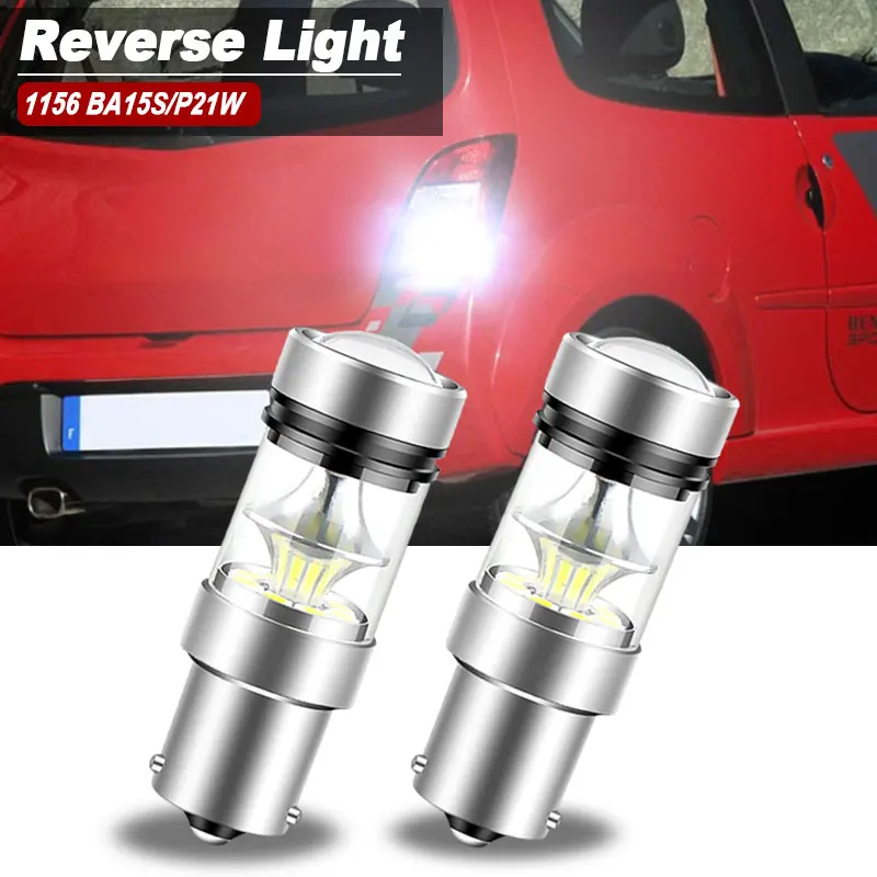 

2pcs LED Reverse Light Blub Lamp P21W BA15S Canbus For Renault Captur Clio Twingo 1 2 3 Duster Espace 4 Megane CC Logan Kaptur