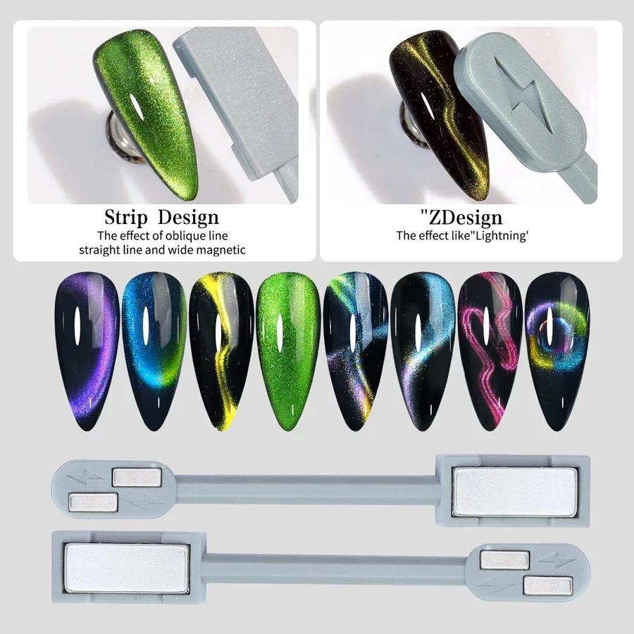 Dual-Ended Magnetic Strip Nail Art Tool Lightning Strong Cat Eye Gel Polish Magnet for Creative Home Beauty Design