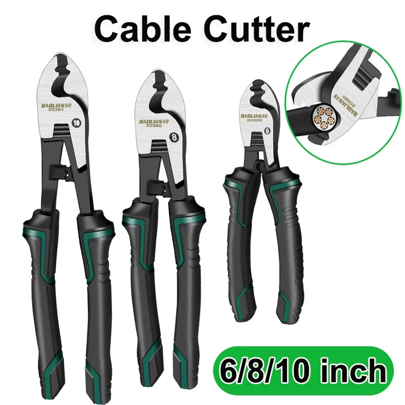 Multifunctional Manual Diagonal Pliers Durable Wire Cable Cutters 6 8 10 Inch Hardware Tools Universal Electrician
