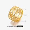 Bagues en acier inoxydable 316L pour femmes, couleur or réglable, petite étoile ouverte, bijoux féminins, cadeaux de mariage, nouvelle tendance