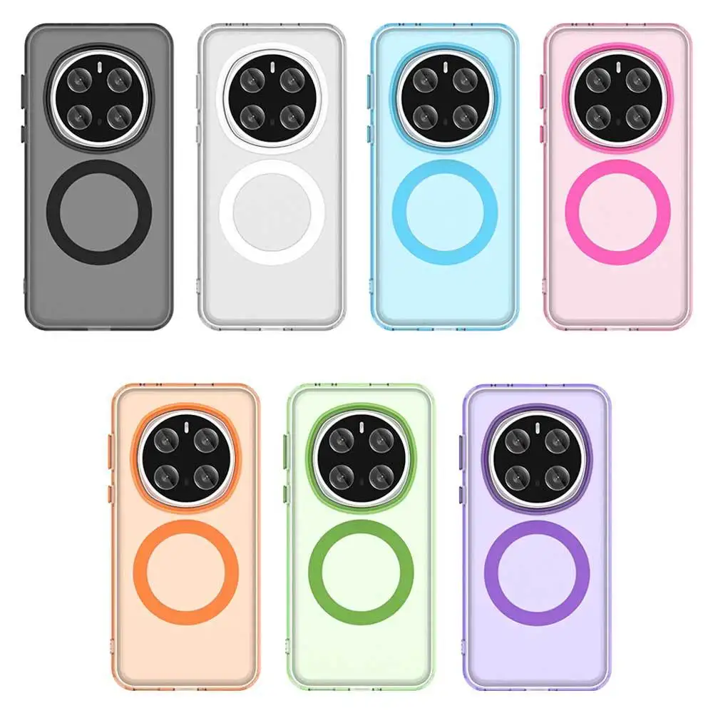 Candy Color Magnetic Translucent Frosted Phone Case Cover