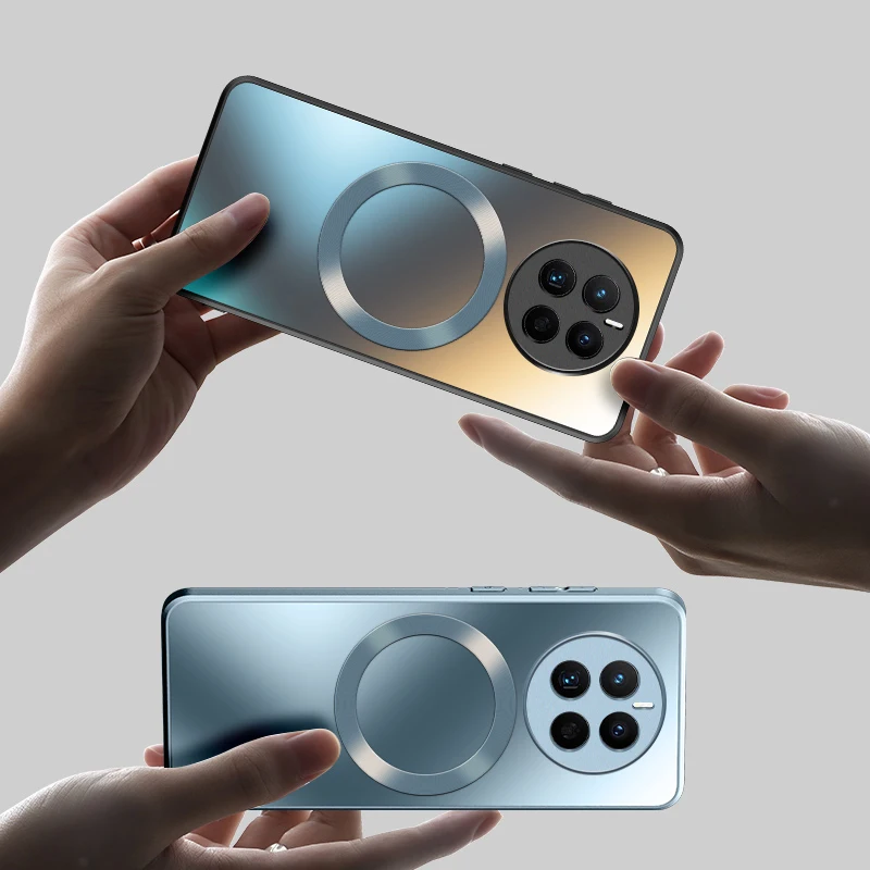 Sleek Frosted Matte Silicone Case with Magnetic Wireless Charging