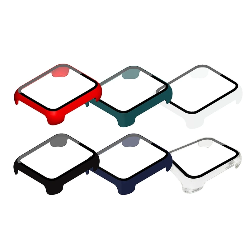 

Tempered Glass One-piece Shell Screen Protector Case Watch Bumper Cover Protective Film for Oppo Watch 2 42/46mm Smartwatch