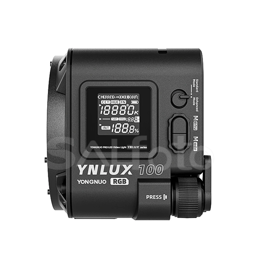 Yongnuo YNLUX100 RGB 120W, 2700K-10000K 핸드헬드 LED 비디오 라이트, COB 램프, YNLUX100RGB 카메라, 창의적인 사진 필 조명