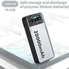 New 20000mAh Large Capacity Power Bank Fast Charging External Battery Comes with 4-Wire Charger LED Display Portable Power Bank 3