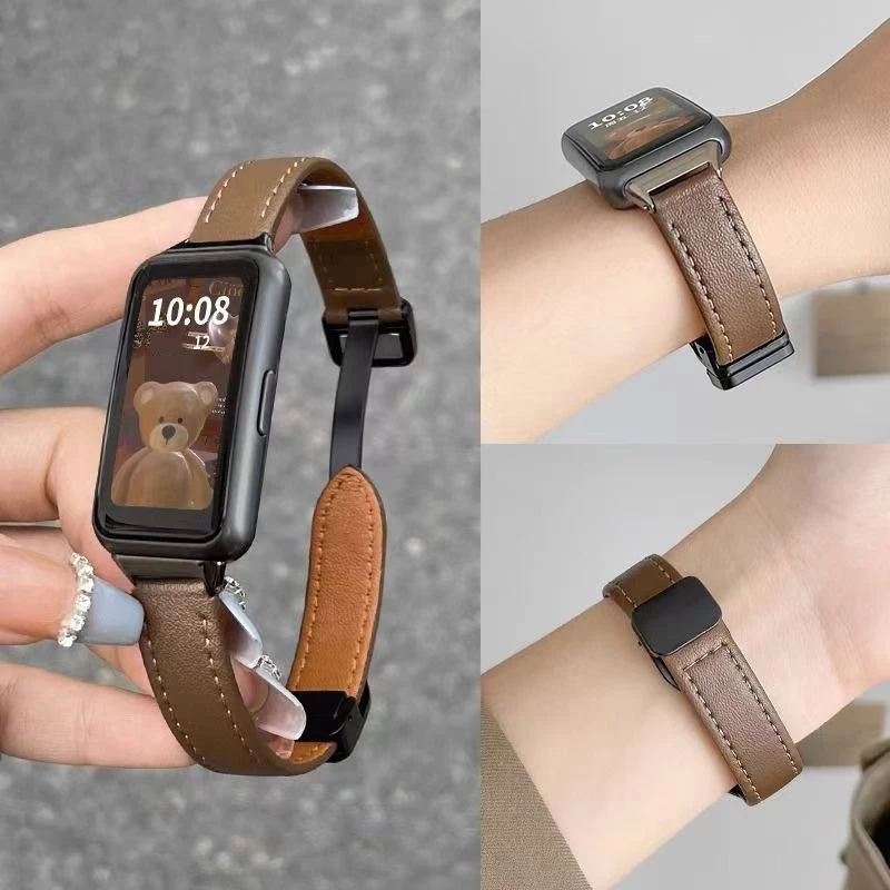 Magnetic Folding Buckle Leather Strap - Sport Bracelet Replacement Wristband