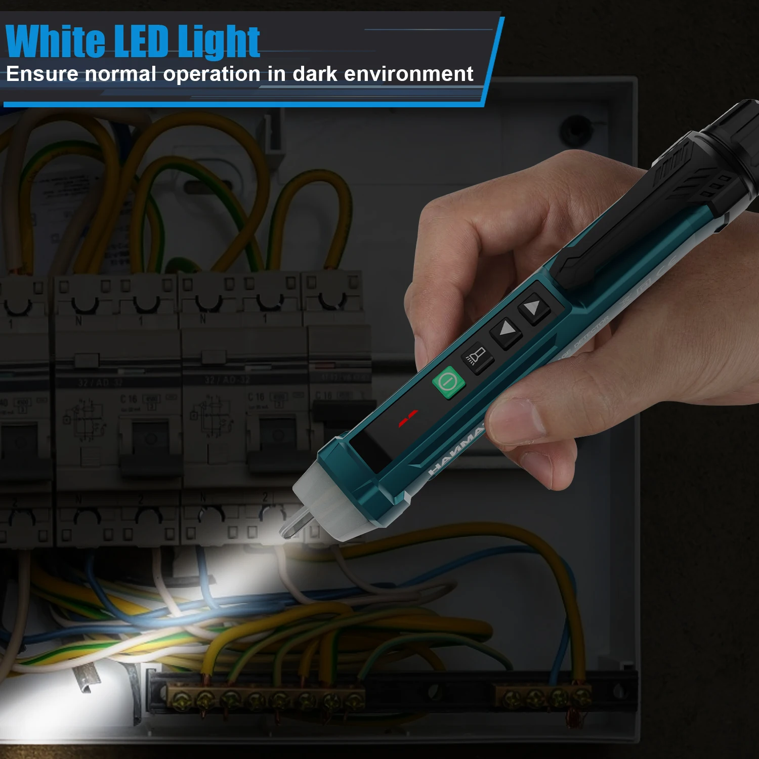 Uadme Cercafase Senza Contatto, 12-1000V Penna Tester di Tensione, NCV Rilevatore Tensione Senza Contatto con Display Digitale LCD per La Riparazione Uadme Cercafase Senza Contatto, 12-1000V Penna Tester di Tensione, NCV Rilevatore Tensione Senza Contatto con Display Digitale LCD per La Riparazione