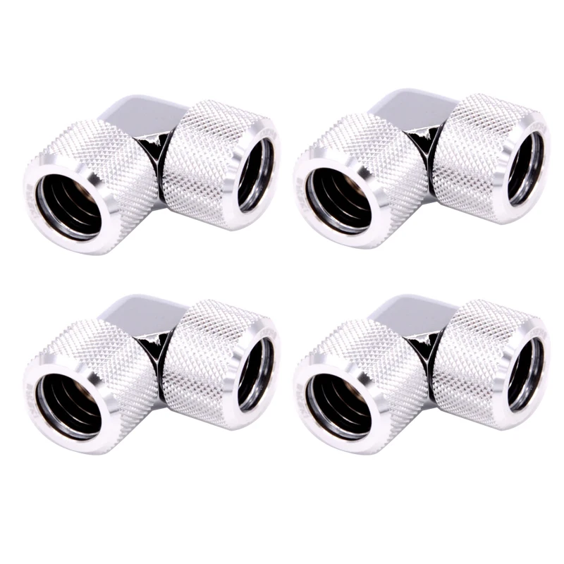 Bykski-water Cooling Computer Tubing 90 Degree Fitting Uso para Od12 mm Od14 mm Od16 mm Tubing Hand Compression Copper Fitting Pcs por Conjunto - Imagem 3