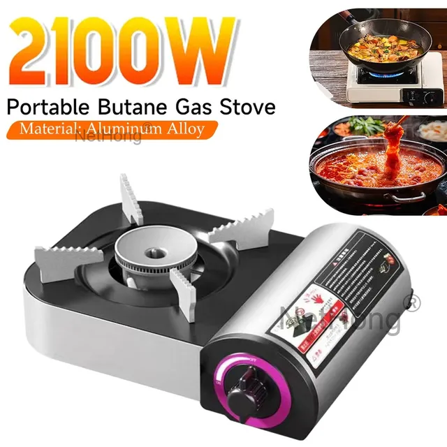 Safety Camping Gas Stove - Portable Single Burner with Auto Shut-Off, Windproof for BBQ Cooking & Outdoor Heating 1