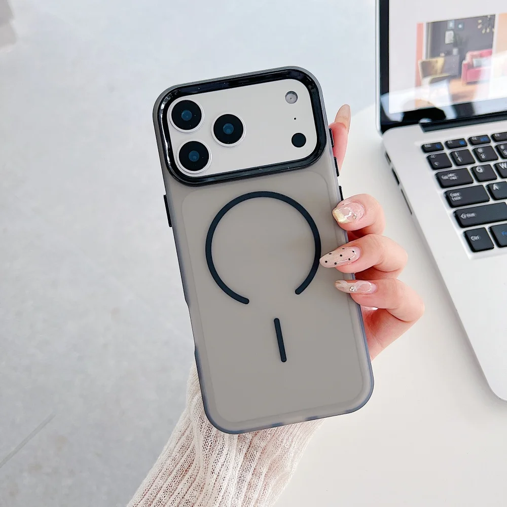 Frosted Candy Colors Magnetic Shockproof Phone Case