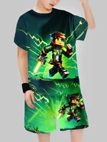 Bloc homme impression numérique transfrontalière vêtements pour enfants décontracté à manches courtes T-shirt vêtements pour garçons 6