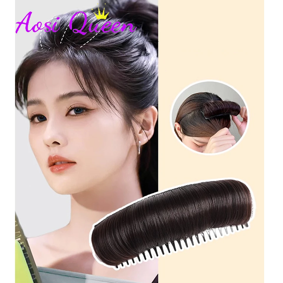 Hair Replacement Pad AS Top Of The Head Fluffy Hair Replacement Hair Increase Pad Comb Invisible And Traceless High Head Pad Patch