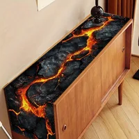 Chemin de table effet lave volcanique, Décoration de fête estivale pour table à manger, table basse, bureau, accessoire de table pour cuisine et restaurant 3