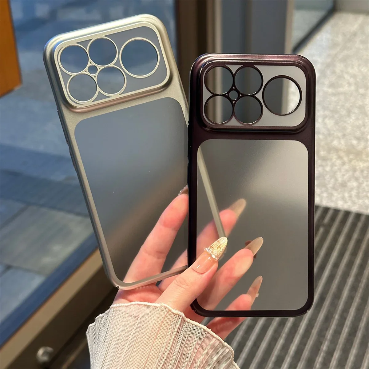 Ultra-Thin Luxury Plating Matte Transparent Phone Case - Sleek Protective Clear Cover
