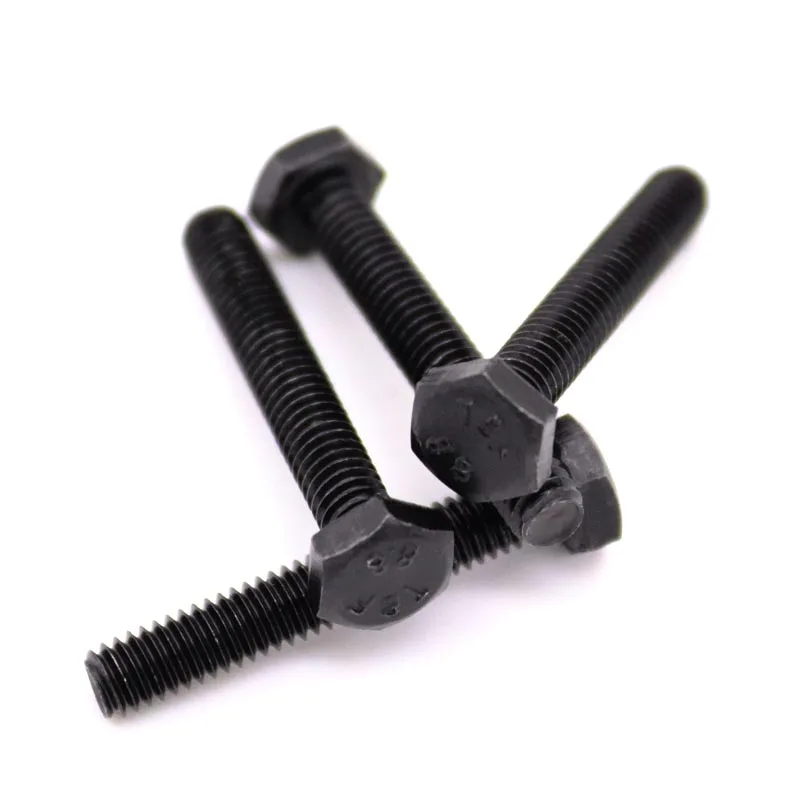 

5/20X M3 M4 M5 M6 GB5783 DIN933 Black 304 Stainless Steel External Hex Outside Hexagon Head Cap Screw Bolt Thread Length 6-100mm