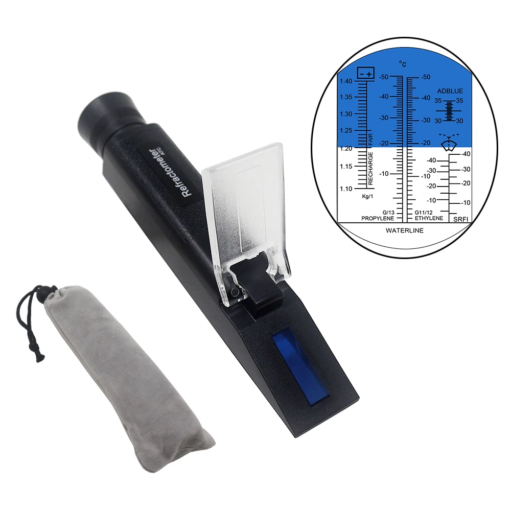 4 In 1 Handheld Refractometer Car Antifreeze Glycol Battery Acid Ethylene Glycol Propylene