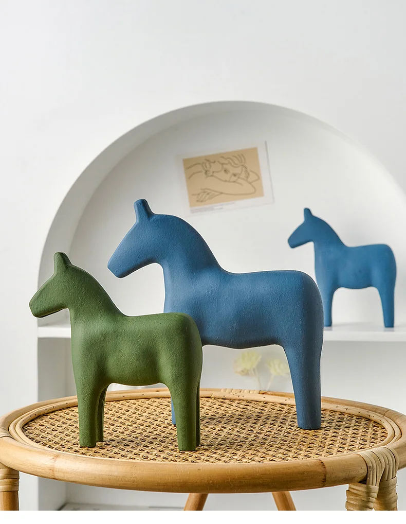 Nordic Ins Wind Wooden Horse Decoration