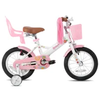 JOYSTAR Little Daisy Vélo pour enfants pour filles de 2 à 7 ans, vélos avec siège de vélo de poupée et banderoles, vélos avec drapeau et plaque d'immatriculation 2
