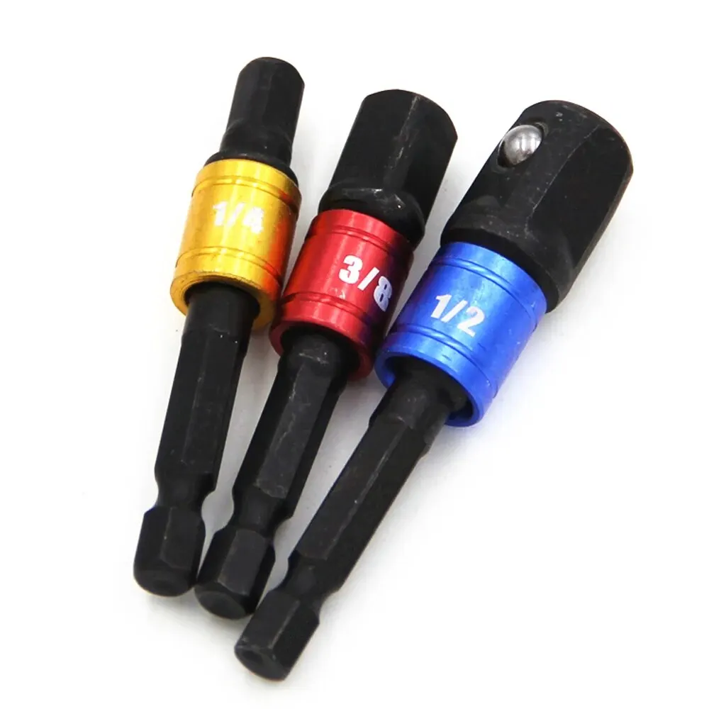 Screwdriver Joint Bending Black Hexagonal Handle Conversion Connect Rod 1/2 Square Head 3/8 Sleeve 1/4 Electric Tool Accessorie
