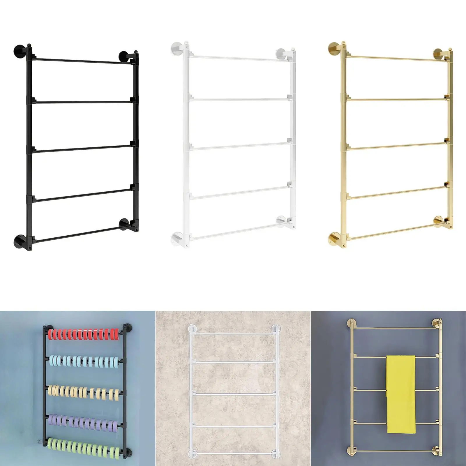 Ribbon Organizer Wall Scarf Rack Craft Room Vinyl Rolls Retail Stores