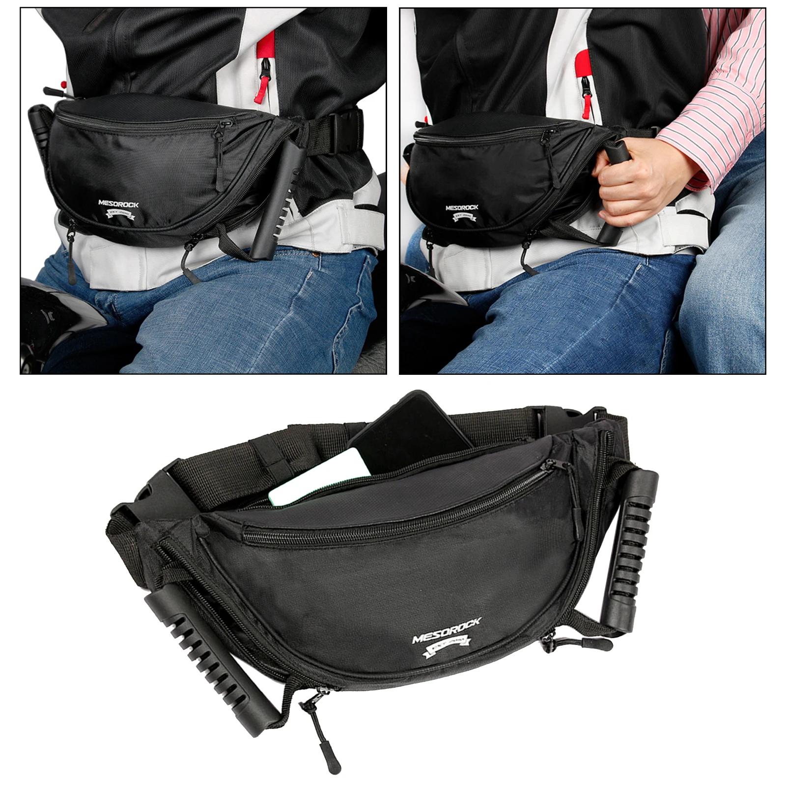 

Black Belt Bag Waist Pack Anti-fatigue for Motorcycle Driving Kids