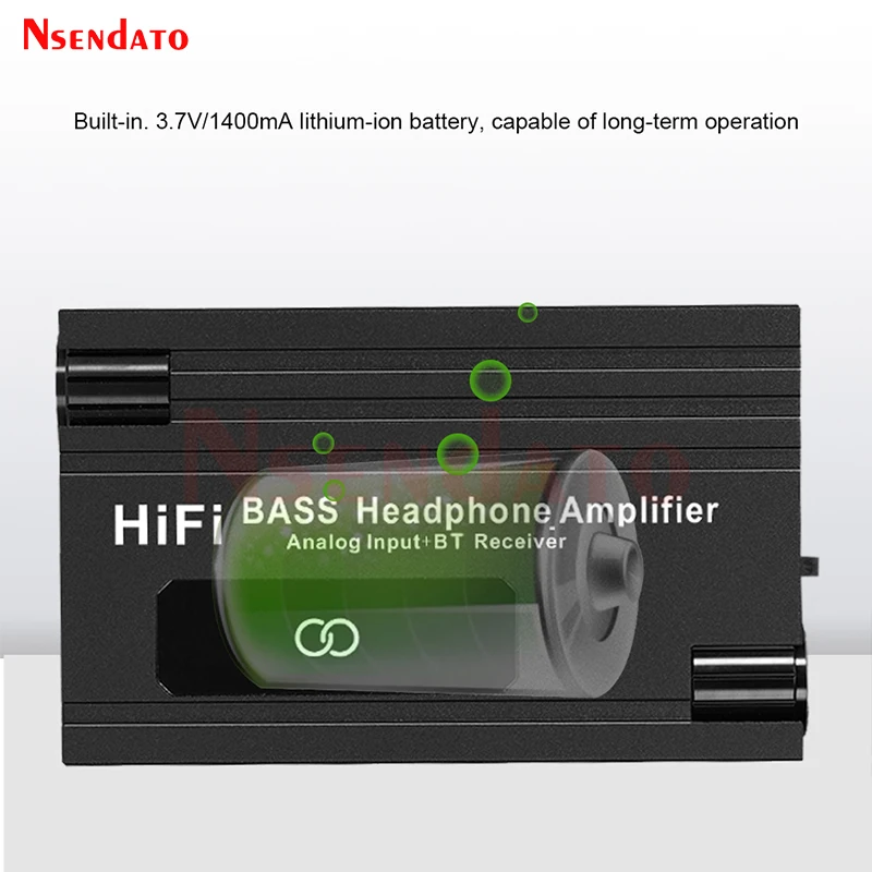 16-600Ω Hifi Bass Headphone Earphone Audio Amplifier With BT 5.0 3.5mm Aux for Phone PC Music Player AMP With Volume Control