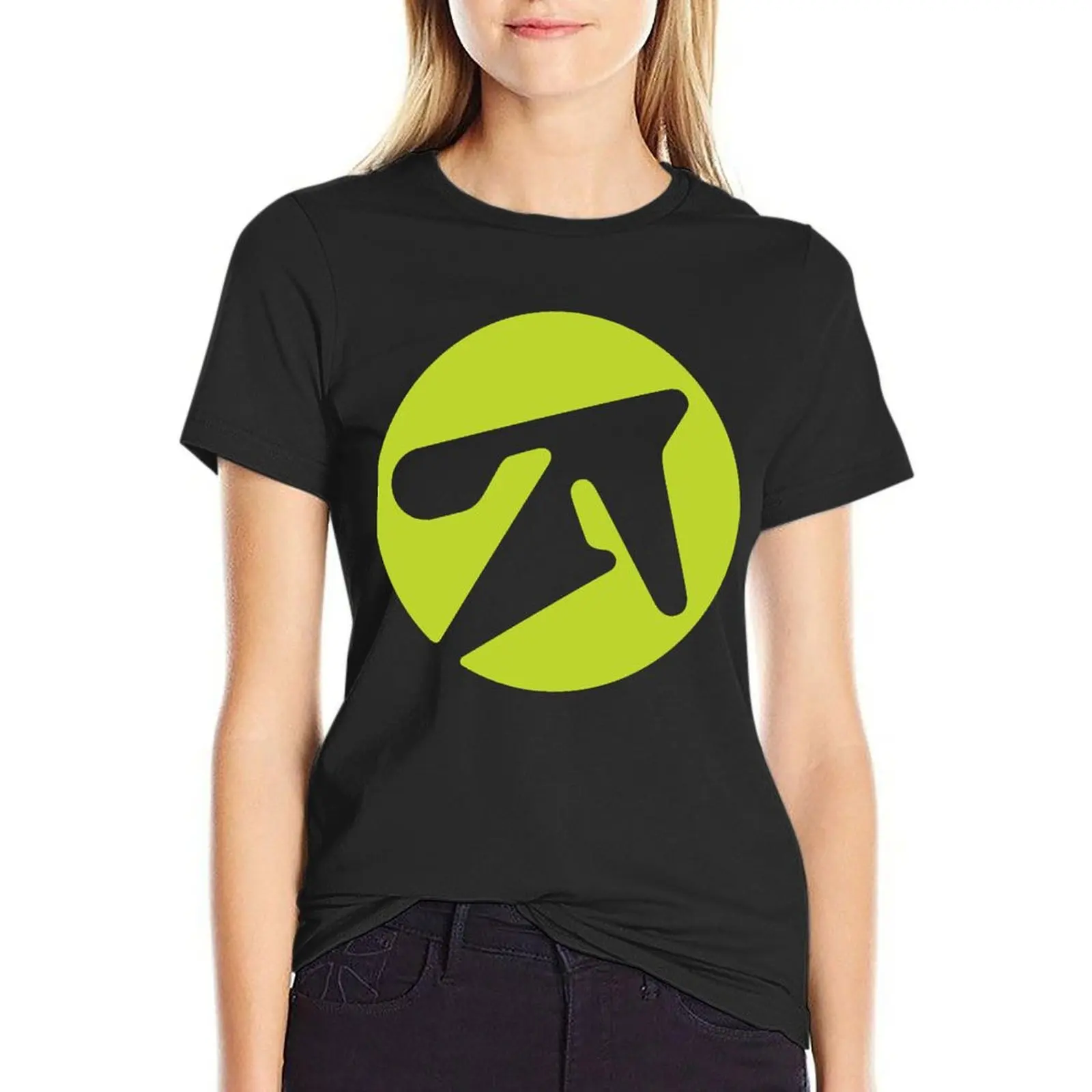 

aphex twin alternative style logo in green T-shirt tops oversized t-shirt dress for Women sexy