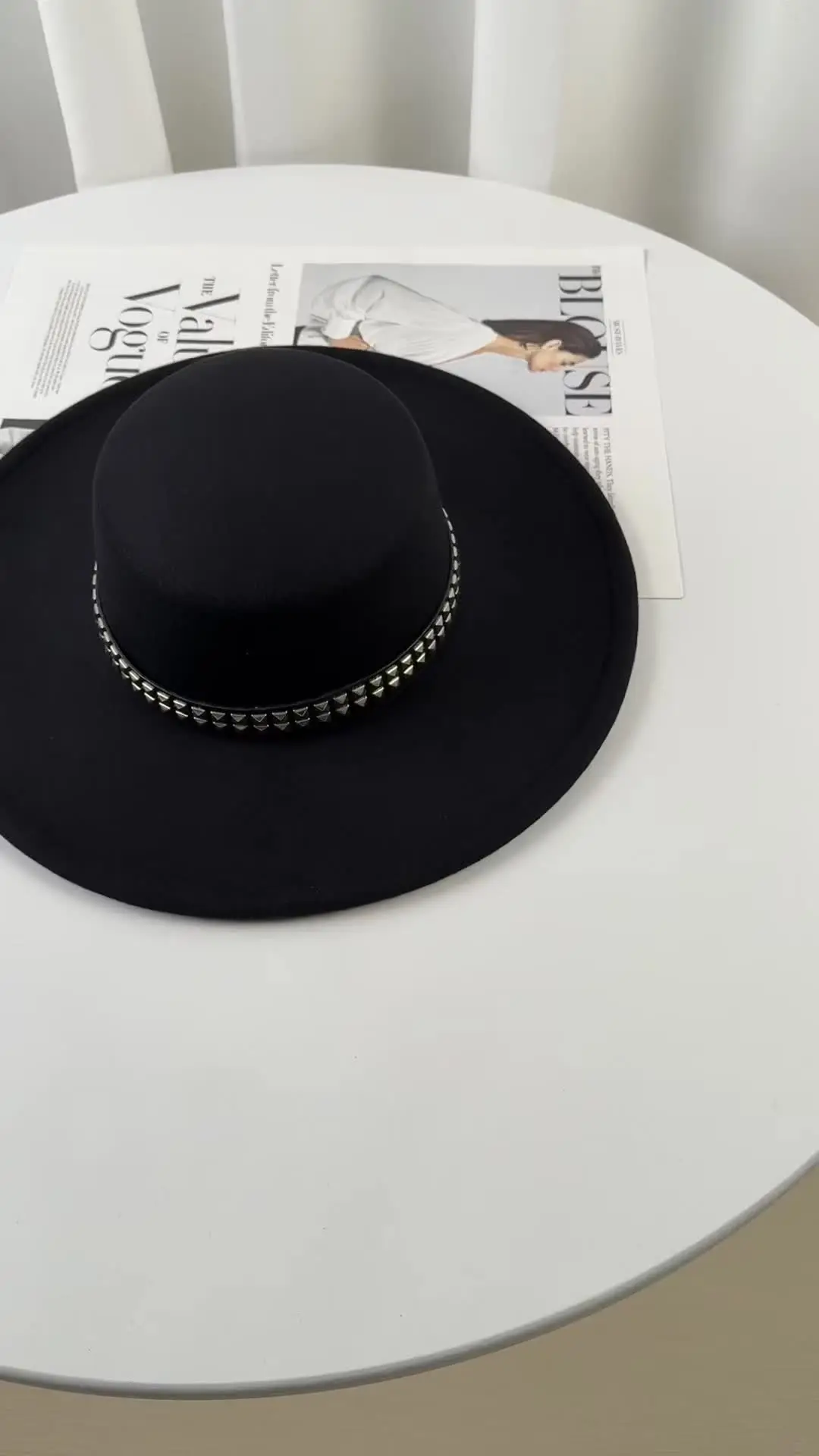 Cappello Fedora In Feltro Nero Per Donna E Uomo – Cappello Jazz A Tesa Larga Con Fibbia | Unisex Taglia Unica