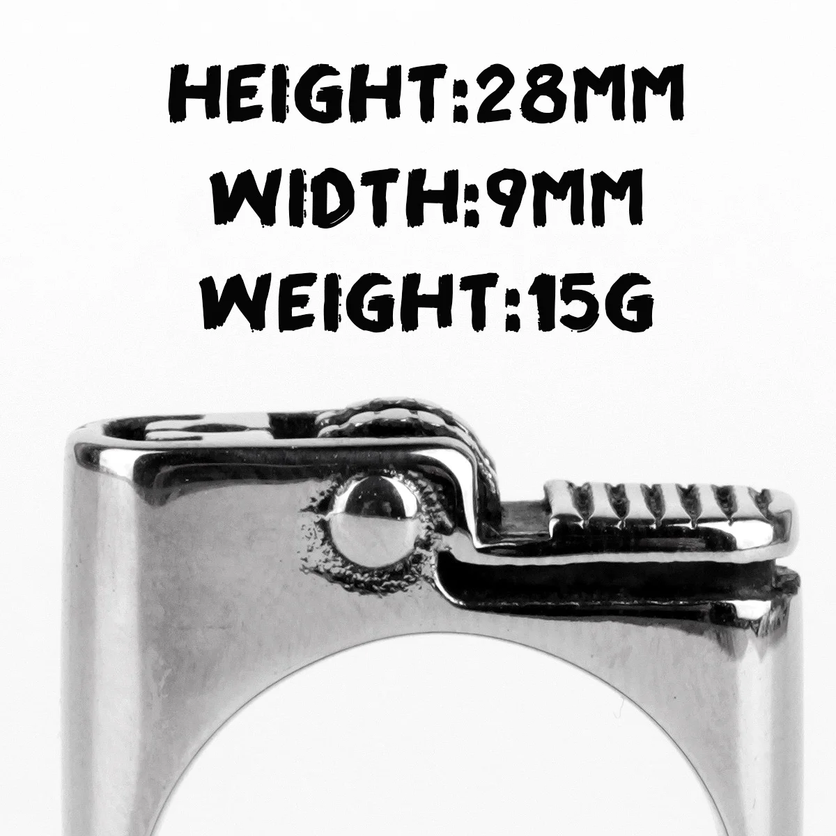 Stainless Steel Men Rings Cigarette Lighter Funny Punk Rock Hip Hop for Biker Male Boyfriend Jewelry Creativity Gift Wholesale 6